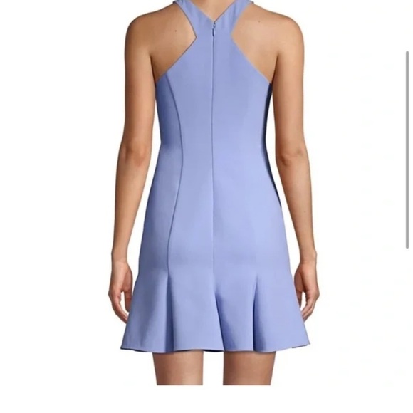 LIKELY Womens Halter Style Flared Carolyn Dress Periwinkle Blue Crepe Size 12 - Picture 3 of 16